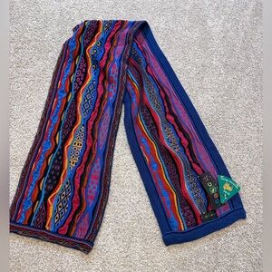 NWT 1990 Geccu Merino Wool Coogi Style Wool scarf